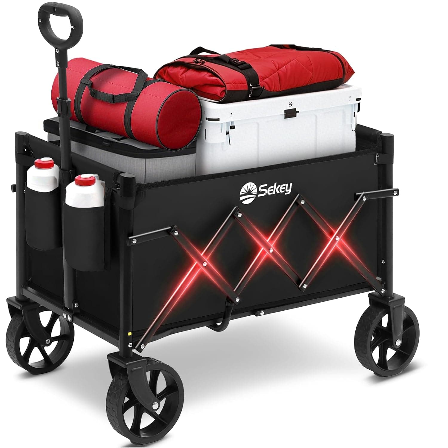 Sekey 220L Wagon Cart Foldable with All-Terrain Beach Wheels