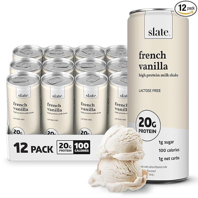Slate Milk - High Protein Milk Shake - French Vanilla - Lactose Free