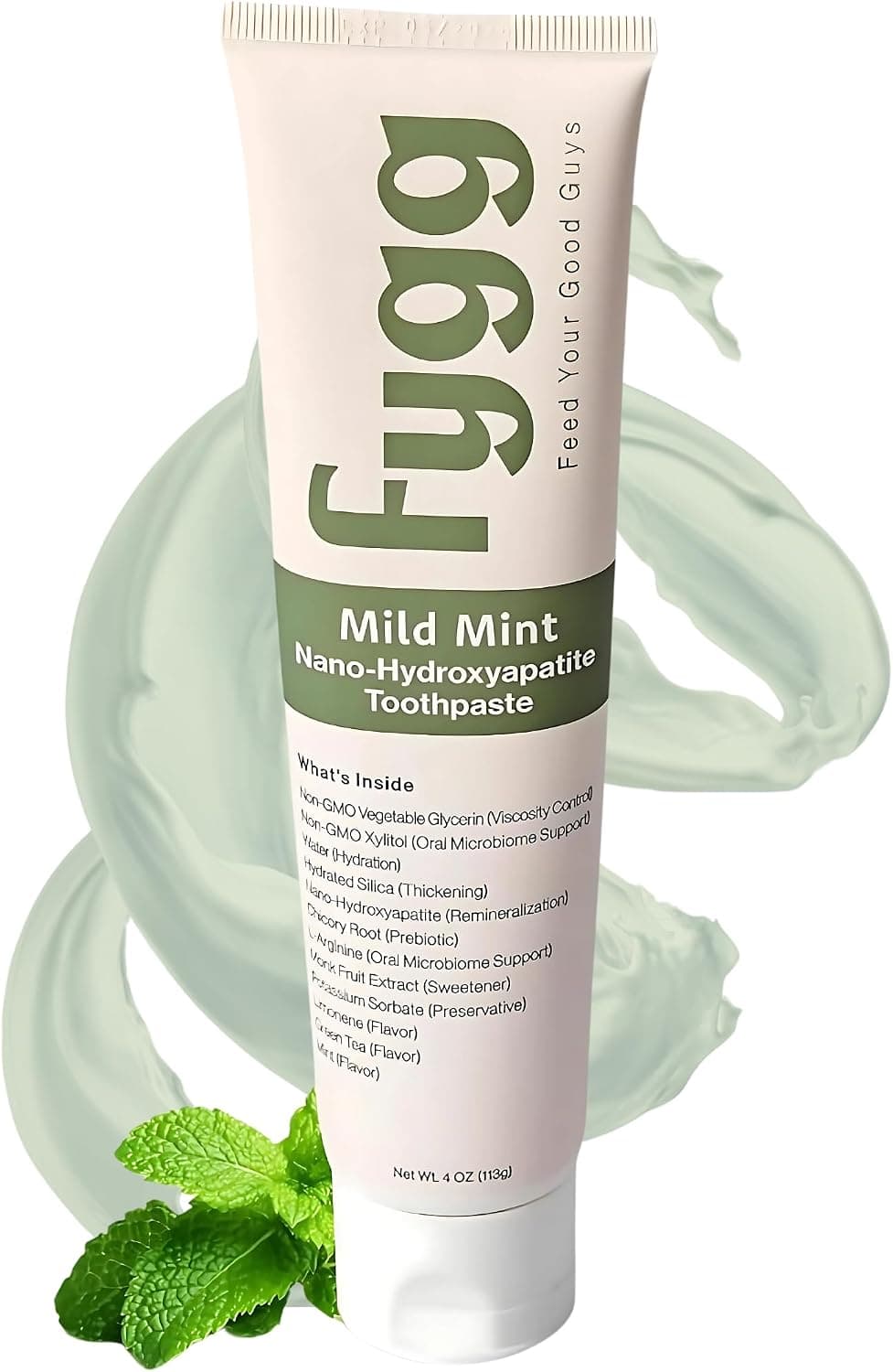 Fygg Fluoride Free Toothpaste, Mild Mint, 4oz | Nano Hydroxyapatite