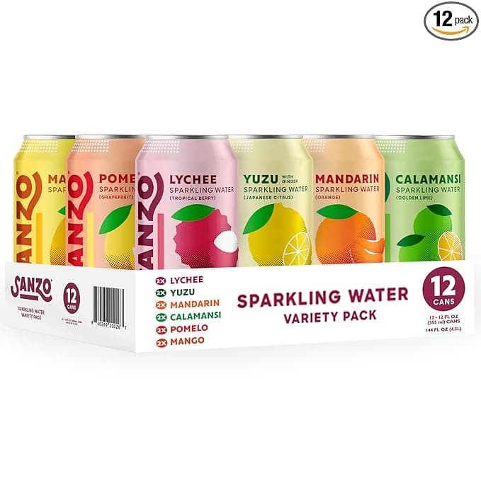Sanzo Flavored Sparkling Water Variety Pack