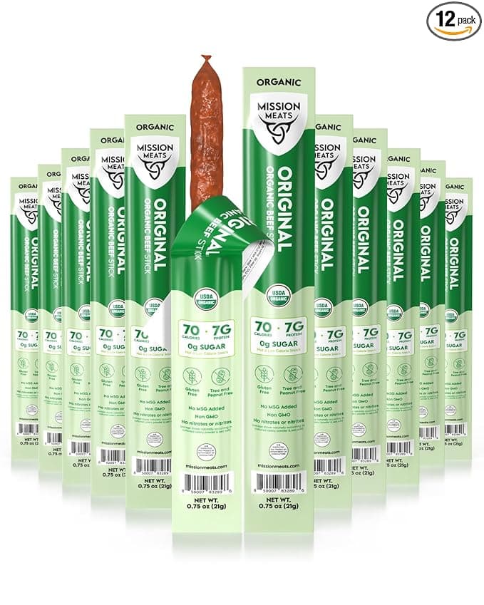 Mission Meats Organic Beef Sticks – Grass Fed & Pasture