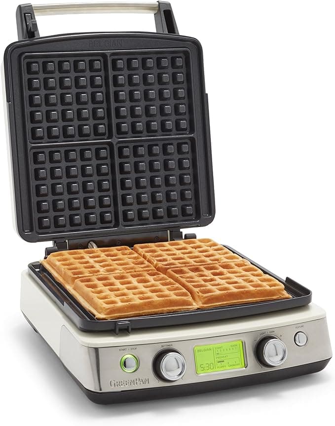 GreenPan Elite 4-Square Belgian & Classic Waffle Maker