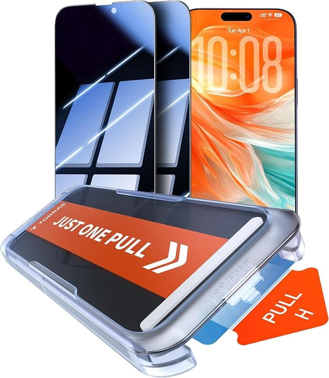 TORRAS for iPhone 17 Pro Privacy Screen Protector