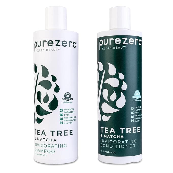 Purezero Tea Tree & Matcha Shampoo and Conditioner Set