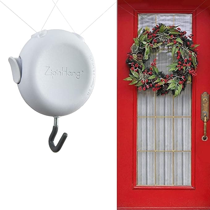 Zip 'n Hang Wreath Hanger for Front Door