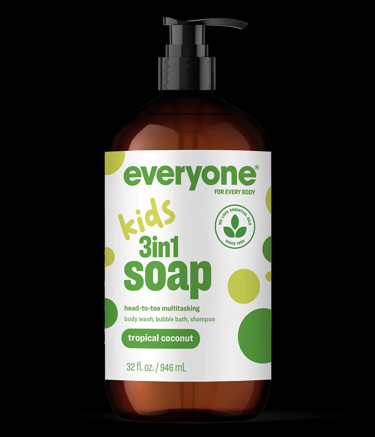 Everyone 3-in-1 Kids Soap, Body Wash, Bubble Bath, Shampoo - Tropical Coconut Twist