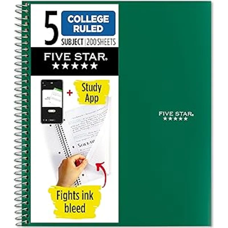Spiral Notebook College Ruled 200 Sheets