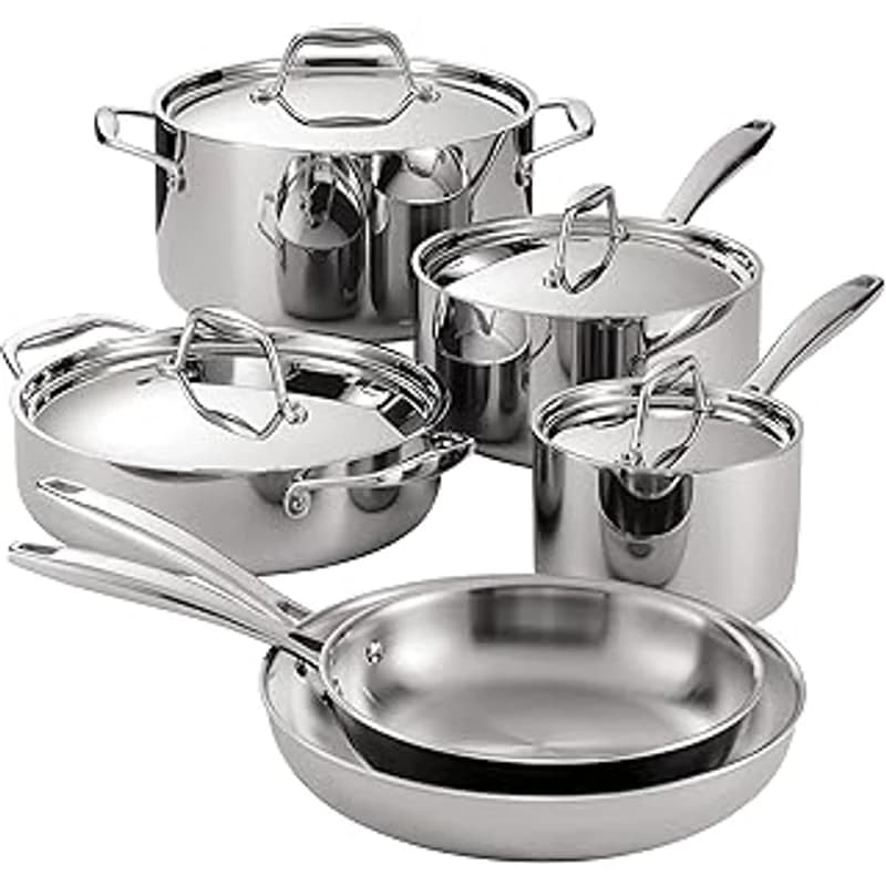 Tri-Ply Clad Stainless Steel 12-Piece Set