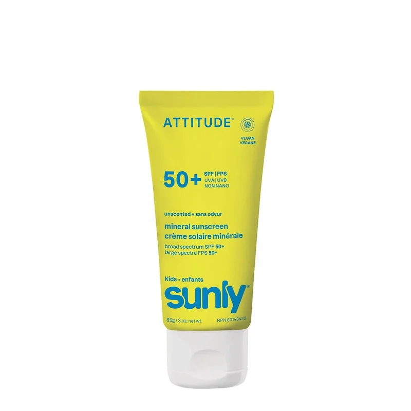 ATTITUDE Kids Mineral Sunscreen Lotion SPF 50 (Unscented)