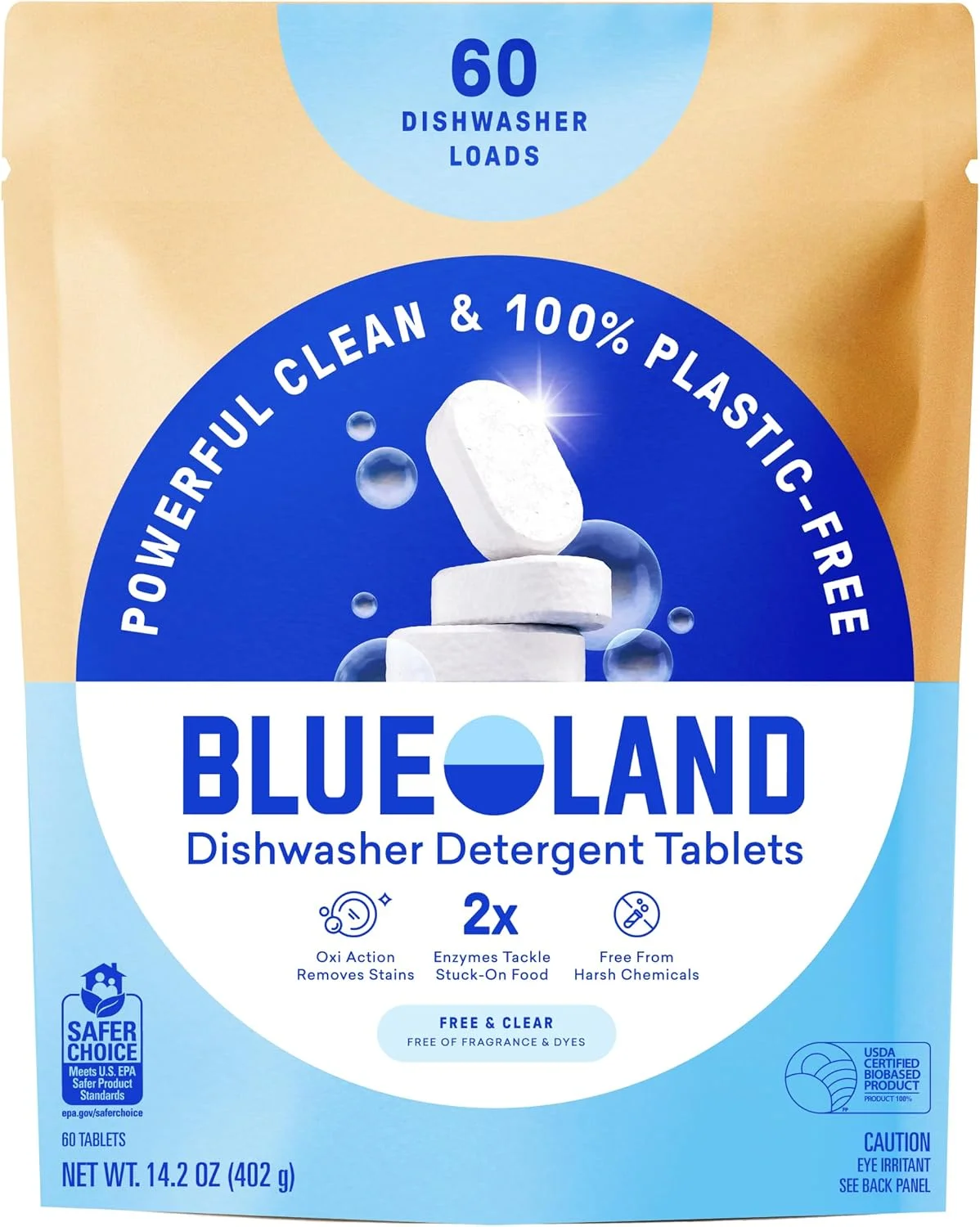 Dishwasher Detergent Tablet Refills Fragrance-Free (60 ct)