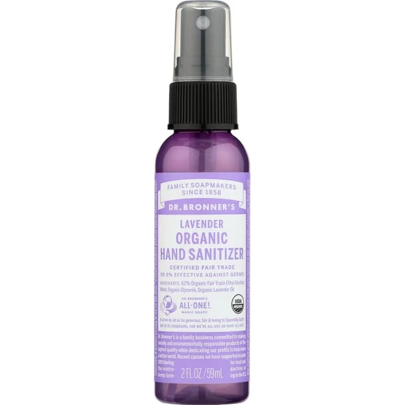 Dr. Bronner's Organic Hand Sanitizer Spray, Lavender