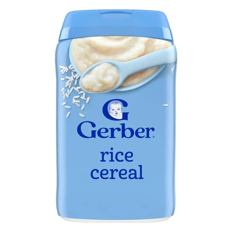 Gerber 1st Foods Single-Grain Rice Cereal (Stage 1, iron-fortified), 8 oz canister
