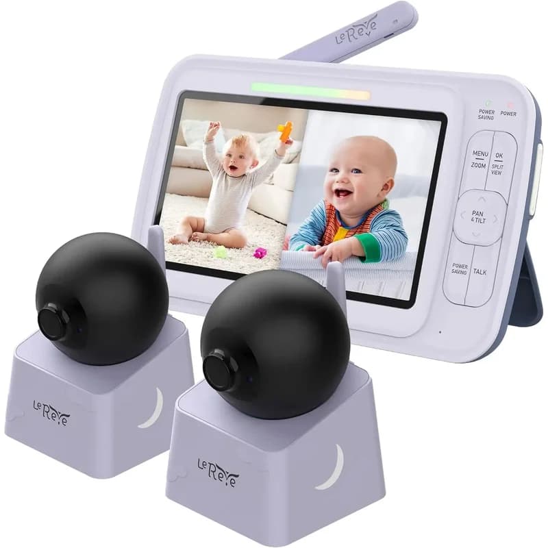 LeReve Low-EMF 5-Inch HD Baby Monitor