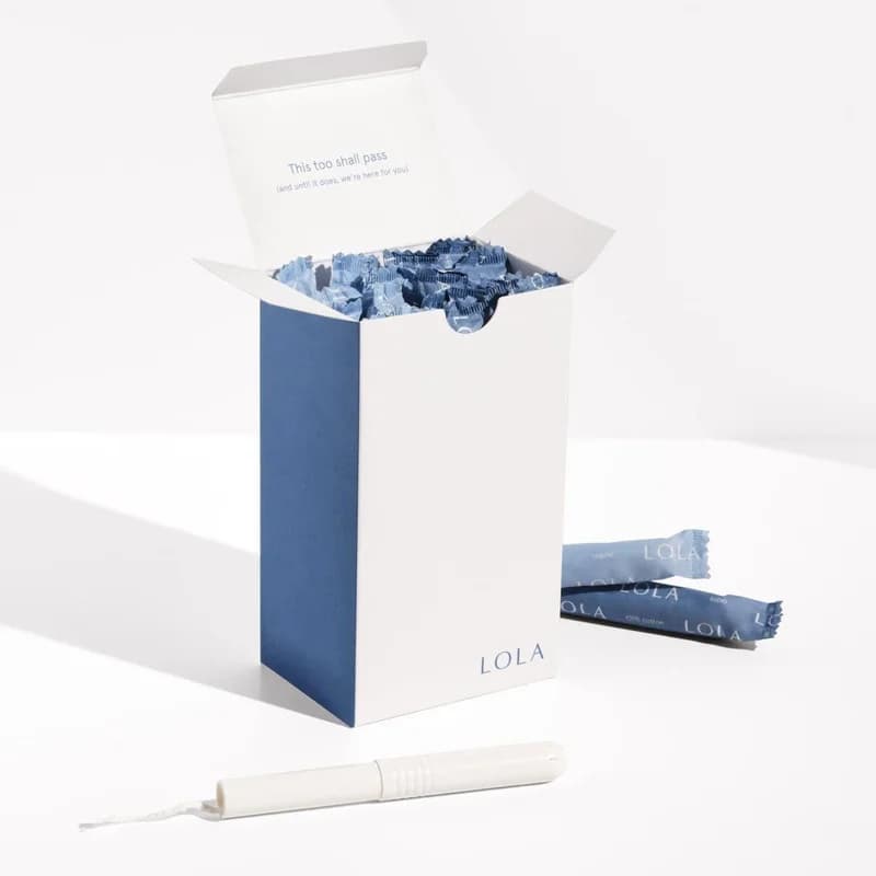 LOLA 100% Organic Cotton Tampons, Regular, Cardboard Applicator