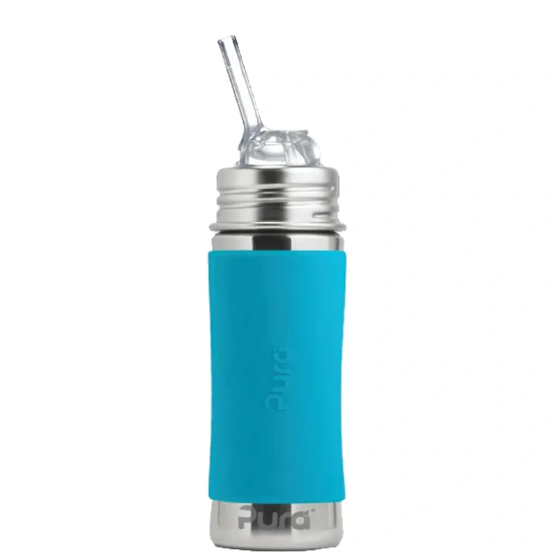 Pura Kiki 11oz Stainless Steel Straw Bottle
