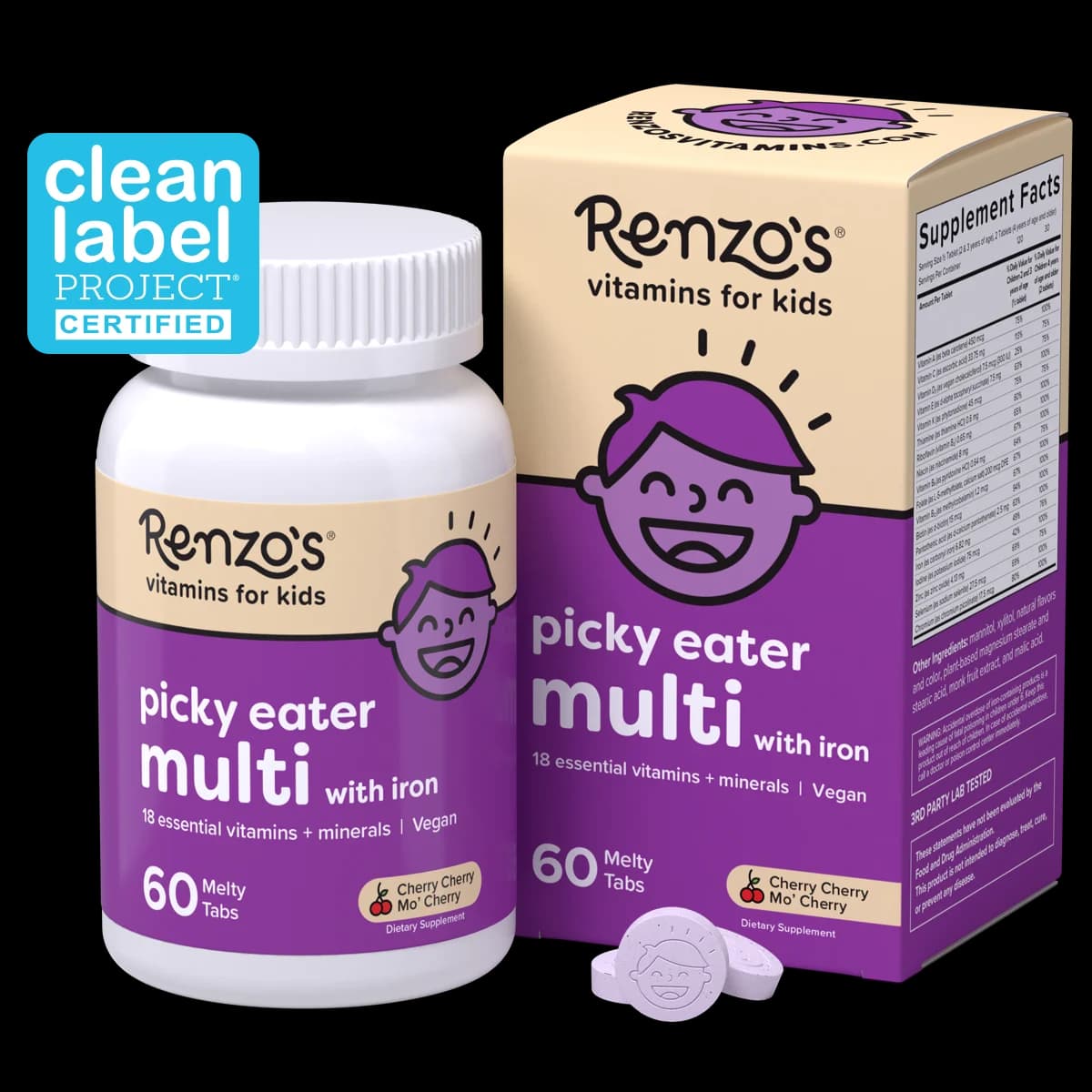 Renzo's Picky Eater Kids Multivitamin with Iron