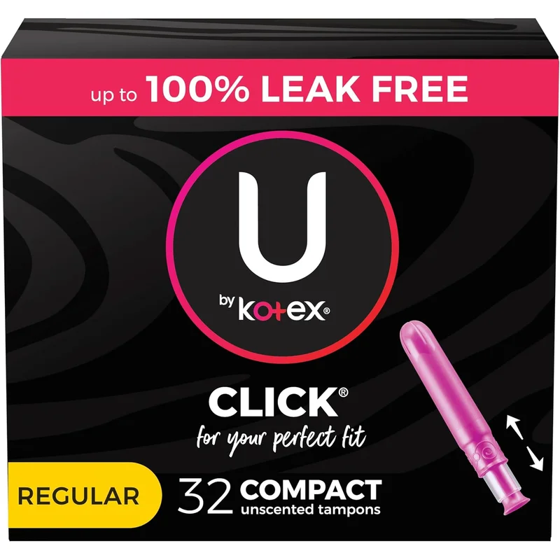U by Kotex Click Compact Tampons, Regular, Unscented