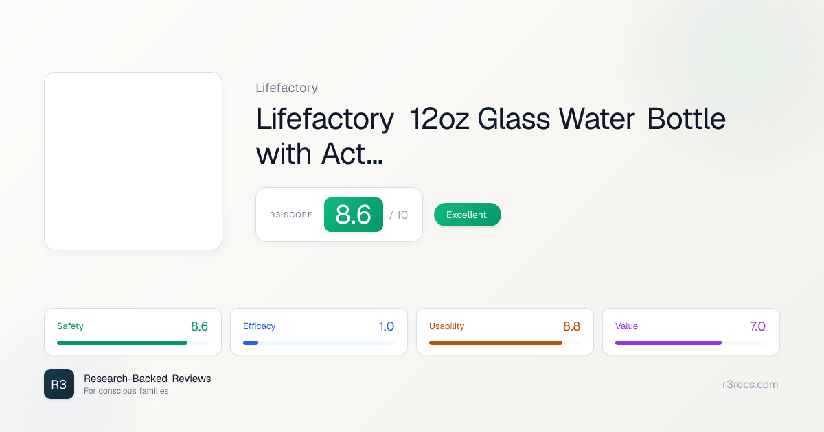 Lifefactory 12oz Glass… Review (2026) - Safety Rating & Analysis | R3